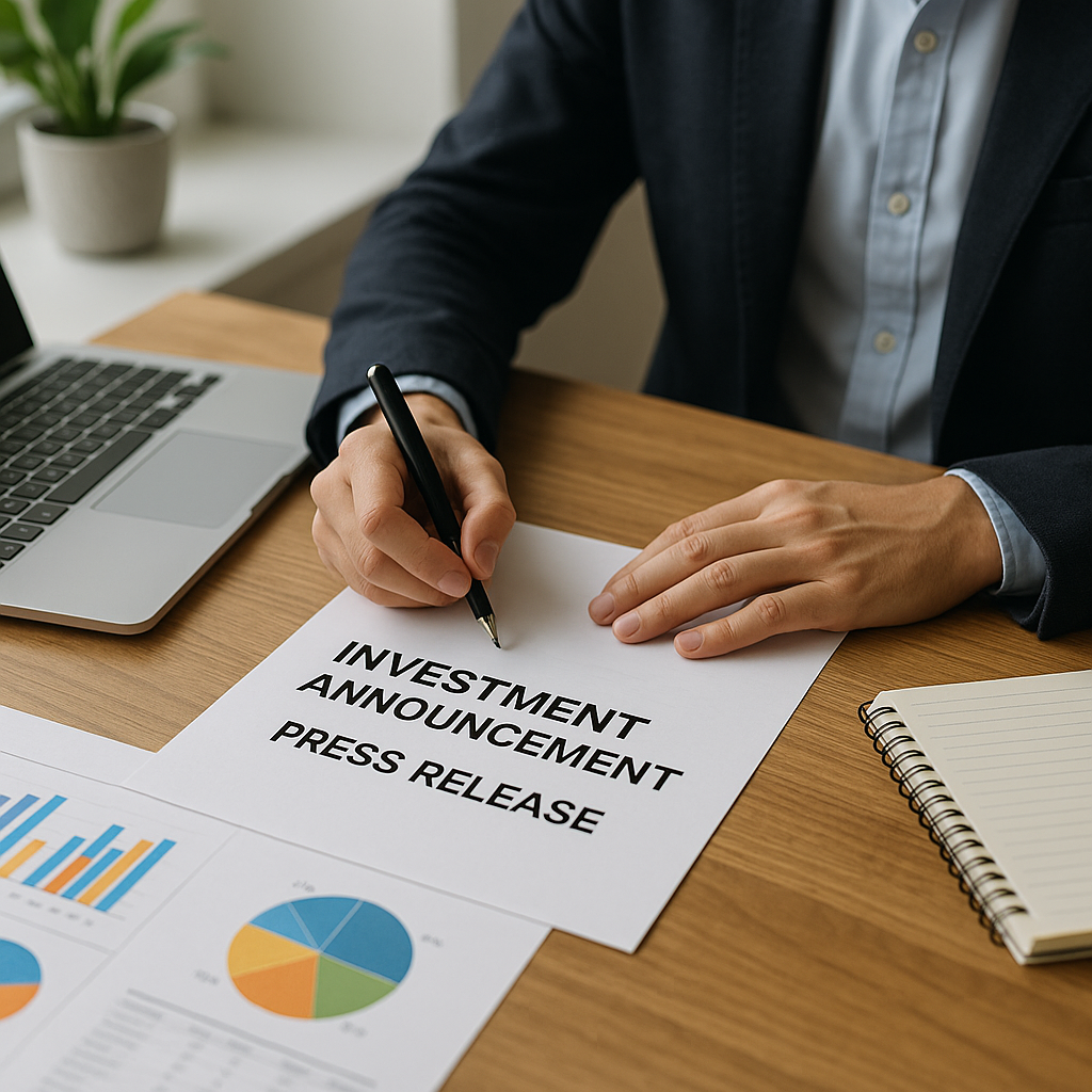 Investment Announcement Press Release: How to Write It Right